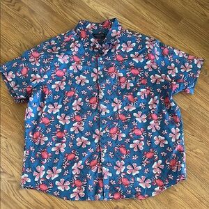 Vineyard Vines Shirt Button Down Crap Print Size 2XL